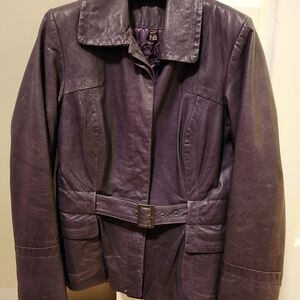 Danier Deep Purple Leather Jacket